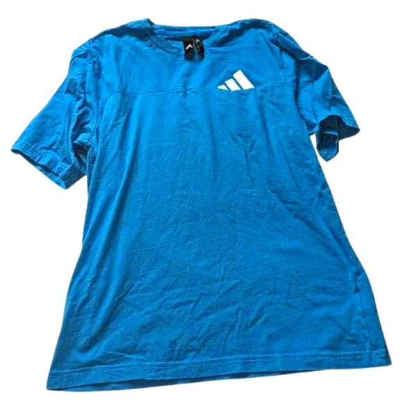 adidas Tops - Unisex Adidas Teal/Blue Sports T, w/Hidden Mesh Pocket. Size M
